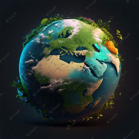 Premium Photo | Green planet earth