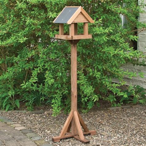 Westlinton Wooden Bird Table In Natural Timber | Furniture in Fashion