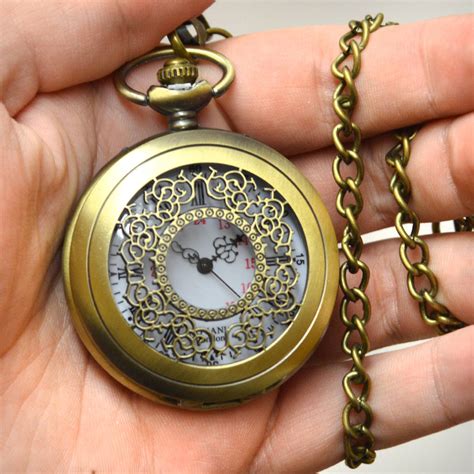 Engraved Quartz Pocket Watch Intricate Design By GiftsOnline4U ...