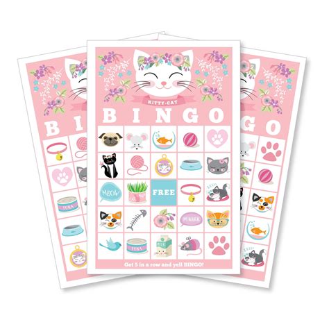 "This adorable Kitty-Cat Bingo game is a perfect touch to bring a little extra fun to your child ...
