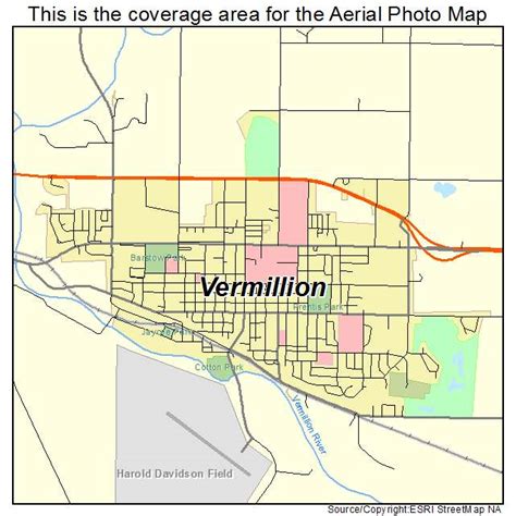 Aerial Photography Map of Vermillion, SD South Dakota