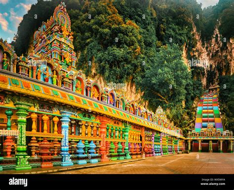 Colorful stairs of Batu caves. Malaysia Stock Photo - Alamy