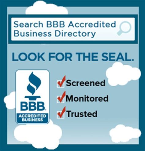 Check Out The BBB Accredited Business Directory - Screened. Approved. Monitored. Try it now ...