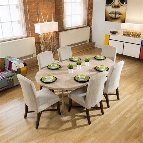 √ Modern Oval Dining Table Set For 6 - Tia Reed