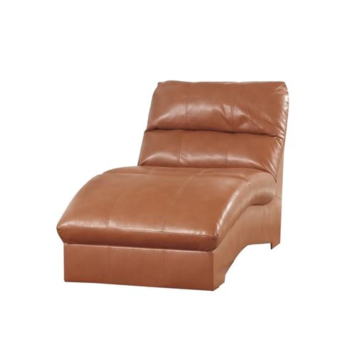 Ashley Paulie Leather Chaise Lounge in Orange - 2700215