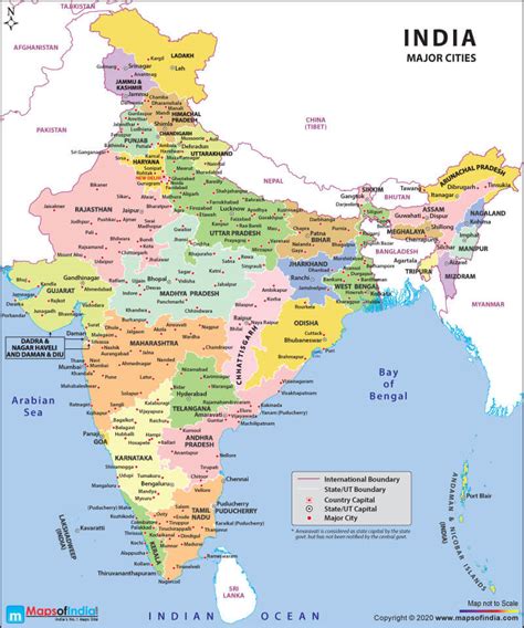 Major Cities in Different States of India - Maps of India