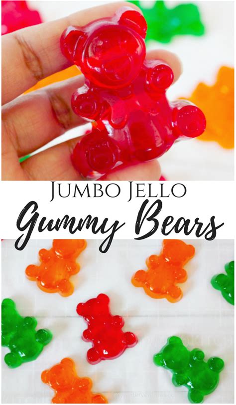 3-Ingredient Easy Jumbo Jello Gummy Bears - My Pinterventures