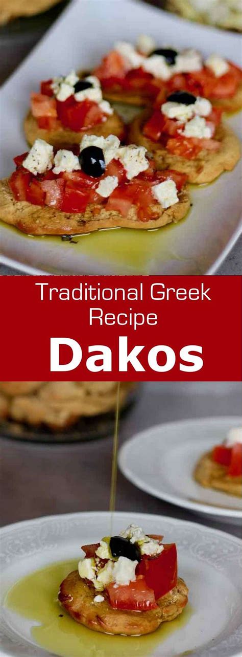 Dakos - Traditional Recipe from Crete | 196 flavors | Recetas griegas, Receta de torta, Comida ...