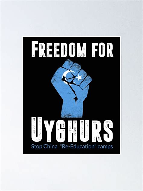 " free uyghur / freedom for uyghurs" Poster for Sale by hadlamcom ...