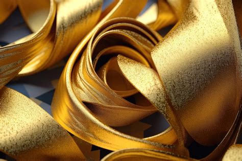 Premium AI Image | ribbon gold satin