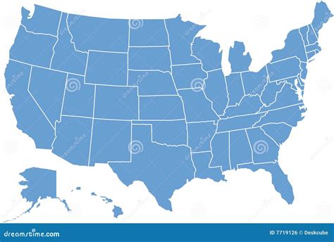 United States Map Royalty Free Stock Image - Image: 7719126