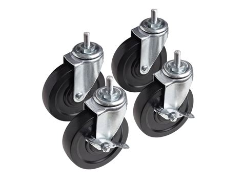 HSS 4" Heavy Duty Casters, 3/8" Bolt, Weight Capacity 600 lbs - Walmart.com