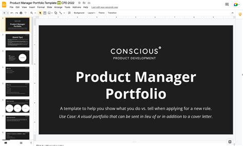 Product Manager Portfolio Template