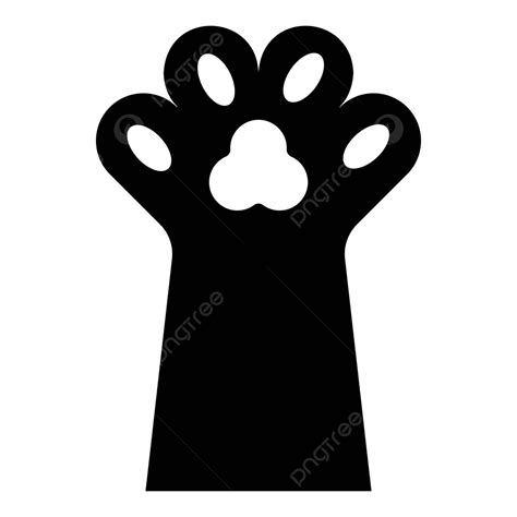 Flatstyle Vector Illustration Of A Blackcolored Cat Paw Pet Concept ...