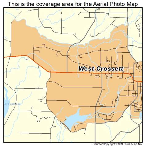 Aerial Photography Map of West Crossett, AR Arkansas