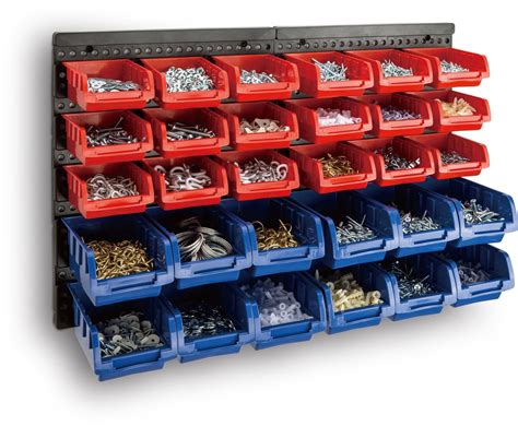 30 Bin Wall Mounted Rack Storage Organiser