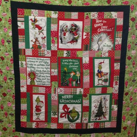 Bella's Grinch Quilt. I bought the Grinch paneled fabric at The Houston Quilt Show in 2012 ...