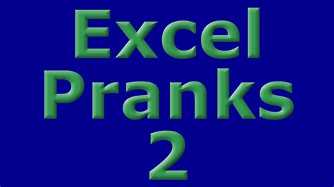 Excel Pranks 2 - Jumping Data - YouTube