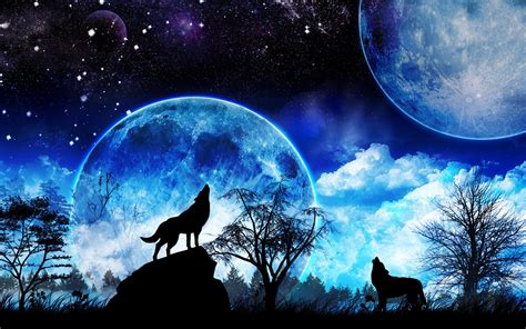 Wolf And Moon Wallpapers - Wallpaper Cave