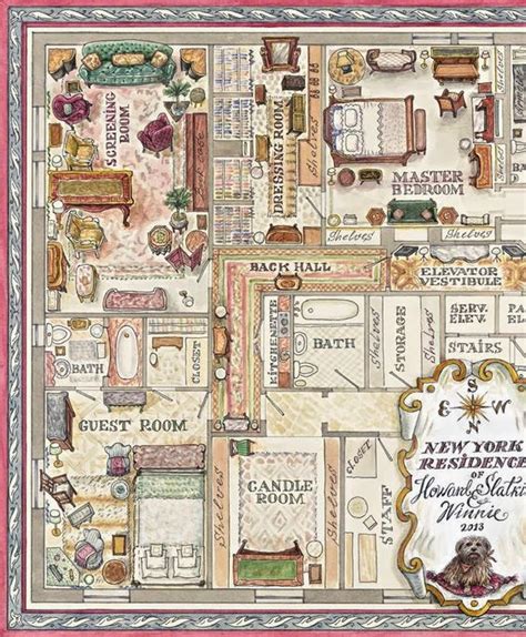 anmer hall interior photos | Partial illustration of the floor plan of Slatkin's home. | England ...