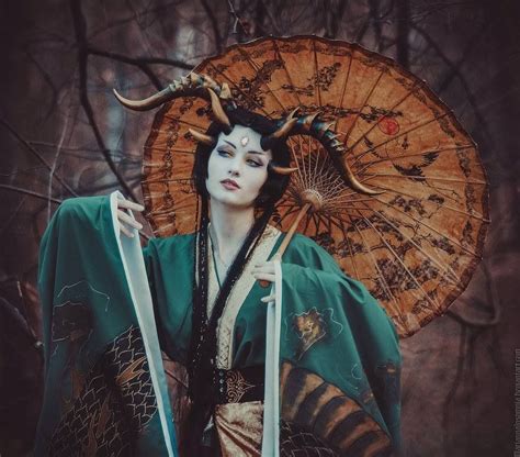 Japanese demon | Fantasy photography, Fantasy costumes, Character inspiration