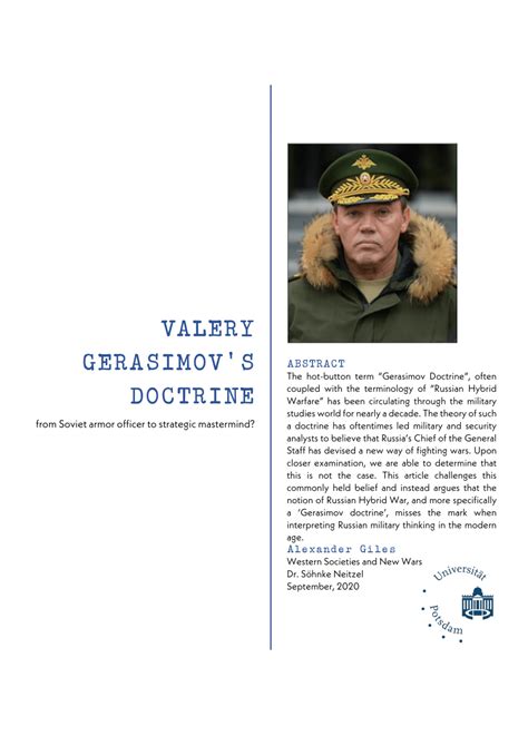 (PDF) 'Valery Gerasimov's Doctrine'