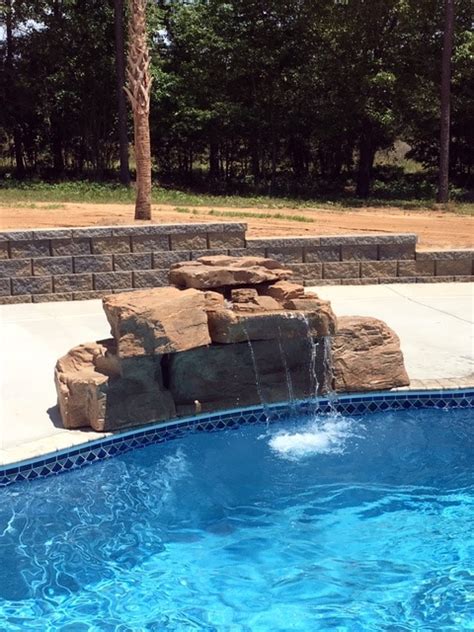 RicoRock 3 Foot Modular Swimming Pool Waterfall Kit in SC