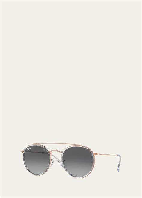 Ray-Ban Round Gradient Metal Sunglasses - Bergdorf Goodman