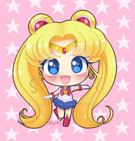 Mini-Chibi Sailor Moon by kayoko-chan | Sailor moon wallpaper, Sailor moon cat, Sailor chibi moon