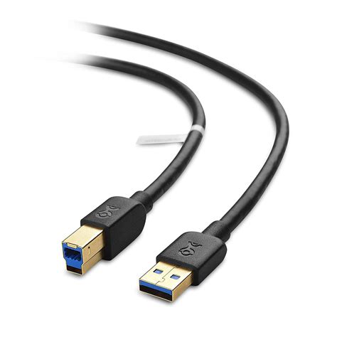 Cable Matters USB 3.0 Cable (USB 3 Cable / USB 3.0 A to B Cable) in Black 15 Feet - Available ...