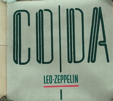 Led Zeppelin original CODA Promo poster, Hobbies & Toys, Stationery ...