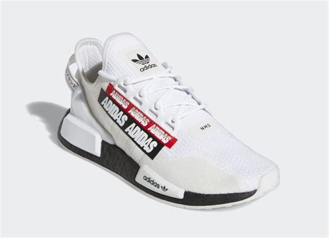 adidas NMD R1 V2 White Black Red H02537 Release Date - SBD