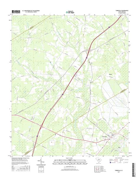 MyTopo Turbeville, South Carolina USGS Quad Topo Map