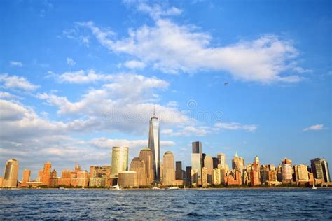 Lower Manhattan skyline stock photo. Image of waterfront - 80212504