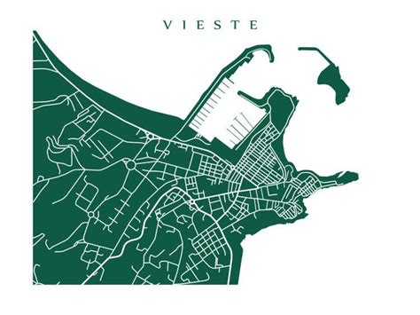 Vieste Italy Map Print - Etsy