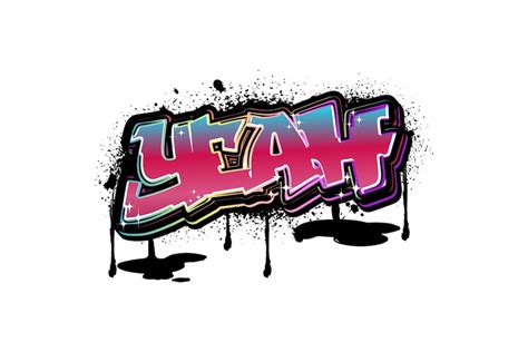 Premium Vector | Yeah graffiti lettering typography art illustration