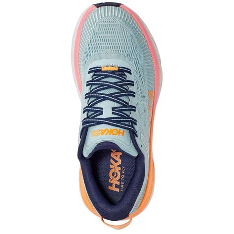 Hoka One One Women's Bondi 7 Wide Athletic Shoes - Blue Haze | elliottsboots