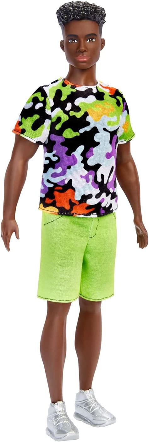 Barbie Ken Fashionistas Doll #123 – Camo Shirt, Green Shorts & Silver ...