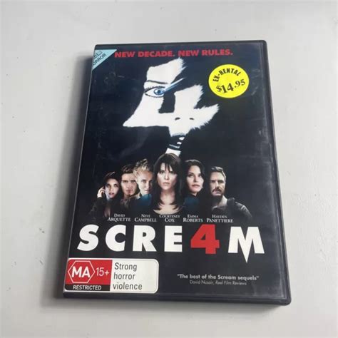 SCREAM 4 DVD Ex Rental movie horror region 4 pal vgc free postage $12. ...