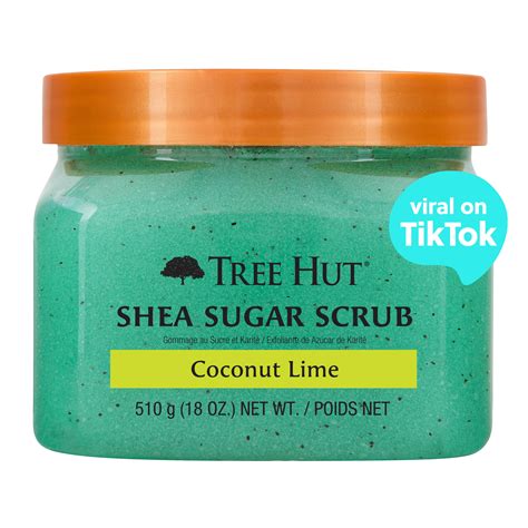 Tree Hut Coconut Lime Shea Sugar Exfoliating and Hydrating Body Scrub ...