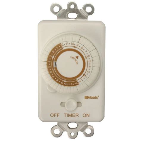 Woods 59745WD In-Wall 24-Hour Mechanical Timer That Converts A Wall Light Switch | eBay