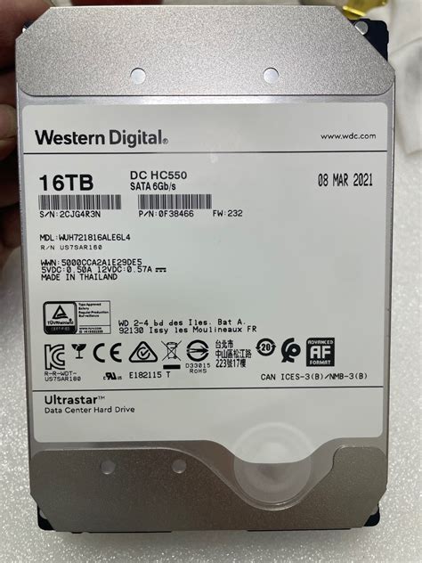 西数 16T硬盘 WUH721816ALE6L4 DC HC550企业级机械浪潮16Tb硬盘_虎窝淘