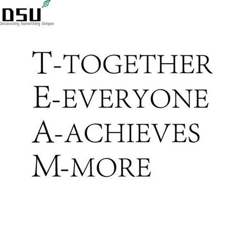 TEAM Together Everyone Achieves More Team Motivational Quote Office Wall Sticker Quotes Vinyl ...