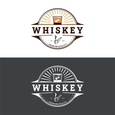 whiskey logo design. Beverage design template for restaurants, bars, pubs and companies ...