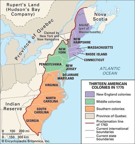 13 Colonies Regions