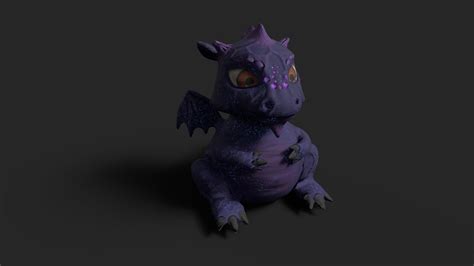 Little Purple Dragon 3D model - TurboSquid 2103919