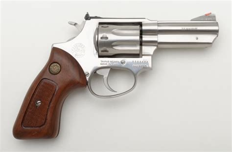 Taurus .22 Magnum double action stainless steel revolver with 3” barrel, serial number MB69689. The