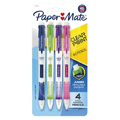 Paper Mate Clear point Mechanical Pencils, 0.7mm, HB #2, Fashion ...