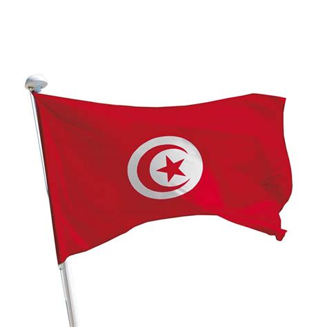 Drapeau de la Tunisie » Voyage - Carte - Plan