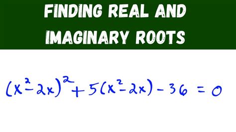 finding real and imaginary roots of polynomials equations - YouTube